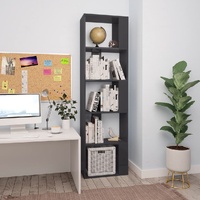  Book Cabinet/Room Divider High Gloss Grey 45x24x159 cm Engineered Wood