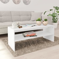  Coffee Table White 100x40x40 cm Engineered Wood