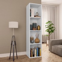  Book Cabinet/TV Cabinet White 36x30x143 cm Engineered Wood