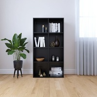  Book Cabinet/Sideboard Black 66x30x130 cm Engineered Wood