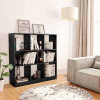  Book Cabinet Black 97.5x29.5x100 cm Engineered Wood