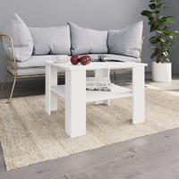  Coffee Table White 60x60x42 cm Engineered Wood