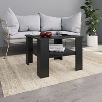  Coffee Table Black 60x60x42 cm Engineered Wood
