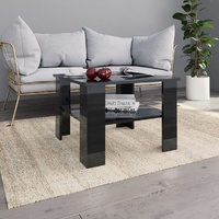  Coffee Table High Gloss Black 60x60x42 cm Engineered Wood