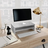  Monitor Stand Concrete Grey 42x24x13 cm Engineered Wood
