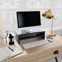  Monitor Stand High Gloss Black 42x24x13 cm Engineered Wood