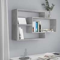  Wall Shelves Concrete Grey 104x20x58.5 cm Engineered Wood