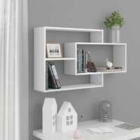  Wall Shelves High Gloss White 104x20x58.5 cm Engineered Wood