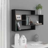  Wall Shelves High Gloss Black 104x20x58.5 cm Engineered Wood