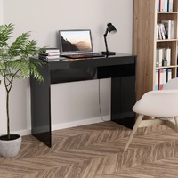  Desk High Gloss Black 90x40x72 cm Engineered Wood