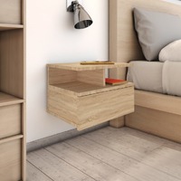  Floating Nightstands 2 pcs Sonoma Oak 40x31x27 cm Engineered Wood