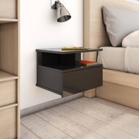  Floating Nightstands 2 pcs High Gloss Black 40x31x27 cm Engineered Wood