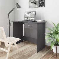  Desk High Gloss Grey 100x50x76 cm Engineered Wood