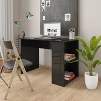  Desk High Gloss Black 110x60x73 cm Engineered Wood