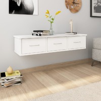 Wall-mounted Drawer Shelf White 88x26x18.5 cm Engineered Wood