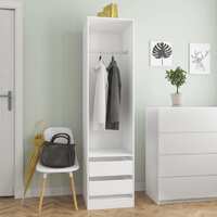  Wardrobe with Drawers White 50x50x200 cm Engineered Wood