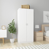  Wardrobe White 80x52x180 cm Engineered Wood