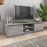  TV Cabinet Concrete Grey 140x40x35.5 cm Engineered Wood