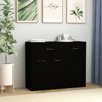 Sideboard Black 88x30x70 cm Engineered Wood