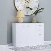  Sideboard White 105x30x75 cm Engineered Wood