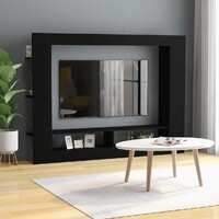  TV Cabinet Black 152x22x113 cm Engineered Wood