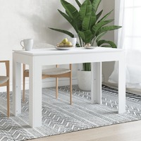  Dining Table White 120x60x76 cm Engineered Wood