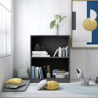  Bookshelf Grey 60x24x76 cm Engineered Wood