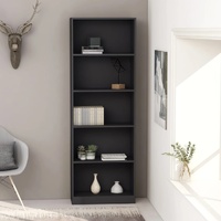  5-Tier Book Cabinet Grey 60x24x175 cm Engineered Wood
