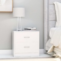  Bedside Cabinet White 40x30x40 cm Engineered Wood