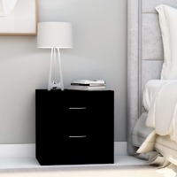  Bedside Cabinets 2 pcs Black 40x30x40 cm Engineered Wood