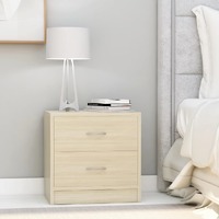  Bedside Cabinets 2 pcs Sonoma Oak 40x30x40 cm Engineered Wood