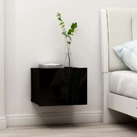  Bedside Cabinet Black 40x30x30 cm Engineered Wood