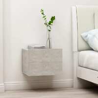  Bedside Cabinet Concrete Grey 40x30x30 cm Engineered Wood