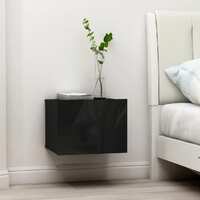  Bedside Cabinet High Gloss Black 40x30x30 cm Engineered Wood