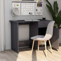  Desk High Gloss Grey 100x50x76 cm Engineered Wood