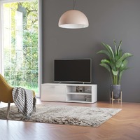  TV Cabinet High Gloss White 120x34x37 cm Engineered Wood