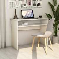  Desk White 90x50x74 cm Engineered Wood