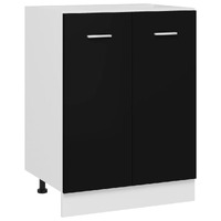  Bottom Cabinet Black 60x46x81.5 cm Engineered Wood