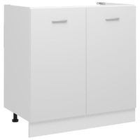  Sink Bottom Cabinet White 80x46x81.5 cm Engineered Wood