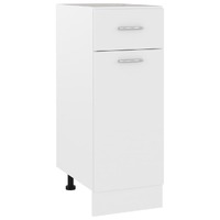  Drawer Bottom Cabinet White 30x46x81.5 cm Engineered Wood