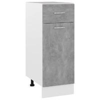  Drawer Bottom Cabinet Concrete Grey 30x46x81.5 cm Engineered Wood