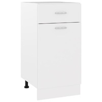  Drawer Bottom Cabinet White 40x46x81.5 cm Engineered Wood