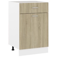  Drawer Bottom Cabinet Sonoma Oak 50x46x81.5 cm Engineered Wood