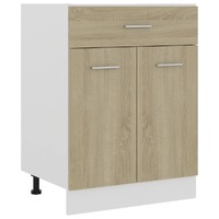  Drawer Bottom Cabinet Sonoma Oak 60x46x81.5 cm Engineered Wood