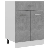  Drawer Bottom Cabinet Concrete Grey 60x46x81.5 cm Engineered Wood