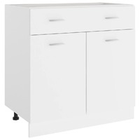 Drawer Bottom Cabinet White 80x46x81.5 cm Engineered Wood
