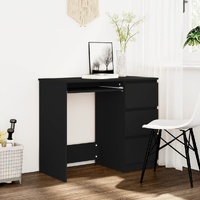  Desk Black 90x45x76 cm Engineered Wood