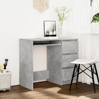  Desk Concrete Grey 90x45x76 cm Engineered Wood