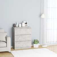  Sideboard Concrete Grey 60x35x76 cm Engineered Wood