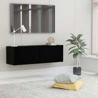  TV Cabinet Black 100x30x30 cm Engineered Wood